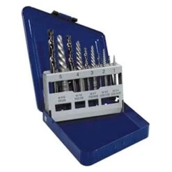 Irwin 5 IrwinŽ 11119 - Hanson⢠10-piece 3/32" To 5/8" Square Shank Spiral Flute Screw Extractor Kit