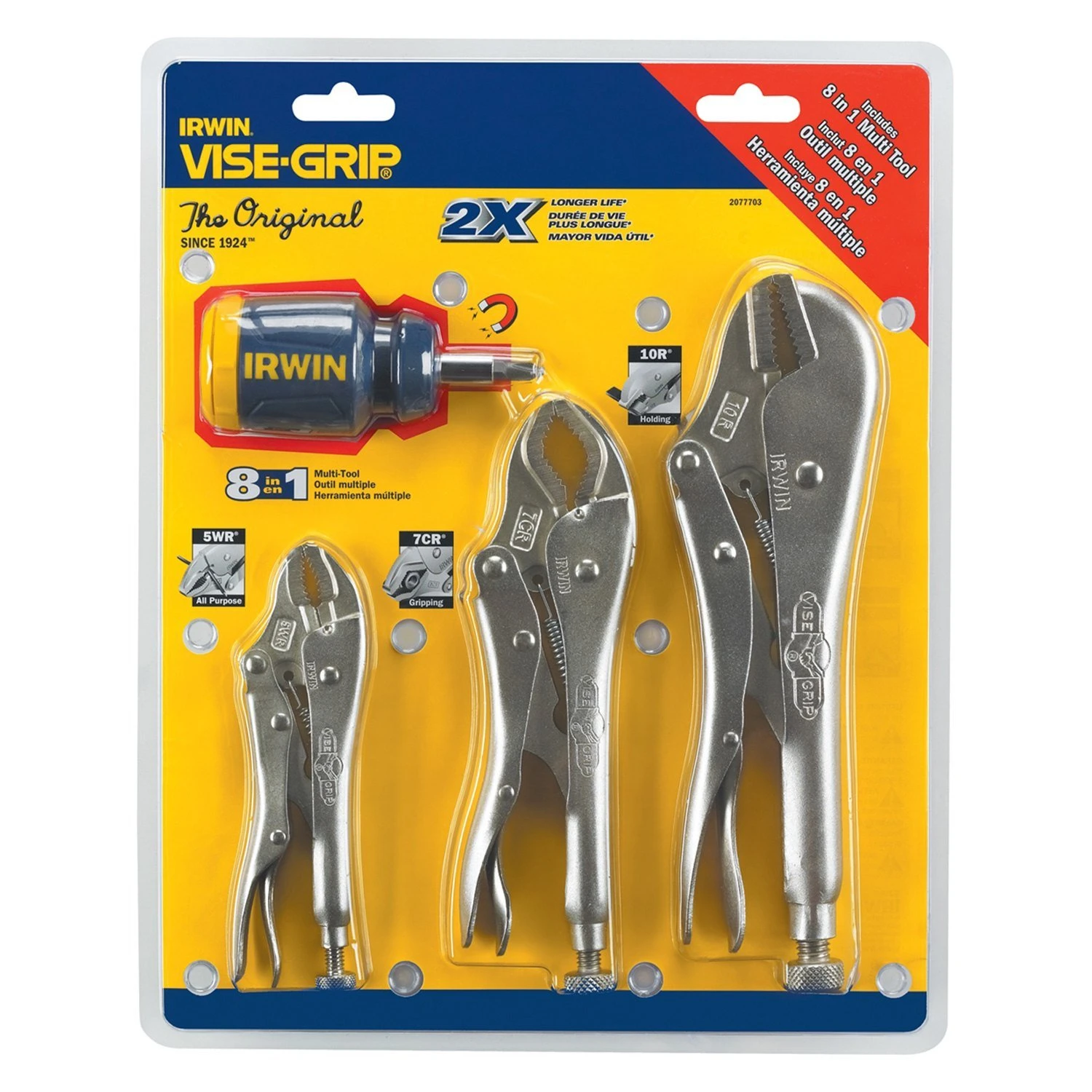 IRWIN® - Vise-Grip™ The Original™ 3-piece 5" To 10" Metal Handle Straight/Curved Jaws Locking Pliers Set 3 IRWIN® - Vise-Grip™ The Original™ 3-piece 5" To 10" Metal Handle Straight/Curved Jaws Locking Pliers Set