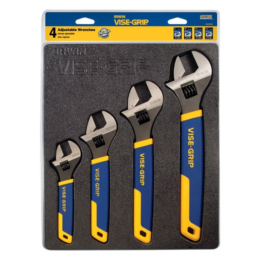 IRWIN® - Vise-Grip™ 4-piece 6" To 12" OAL Multi Color Multi Material Handle Adjustable Wrench Set 3 IRWIN® - Vise-Grip™ 4-piece 6" To 12" OAL Multi Color Multi Material Handle Adjustable Wrench Set