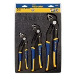 IRWIN® 2078710 - Vise-Grip⢠GrooveLock⢠3-piece 8" To 12" V-Jaws Multi-Material Handle Push Button Ratcheting Tongue & Groove Pliers Set