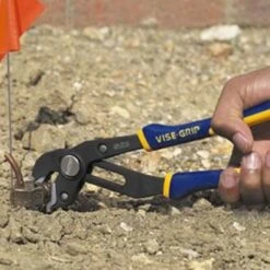 IRWIN® - Vise-Grip™ GrooveLock™ 3-piece V-Jaws Multi-Material Handle Push Button Ratcheting Tongue & Groove Pliers Set -Irwin 2078710 3