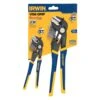 IRWIN® - Vise-Grip™ GrooveLock™ 2-piece 6" To 10" Straight/V-Jaws Multi-Material Handle Push Button Ratcheting Tongue & Groove Pliers Set -Irwin vgp1802534